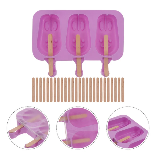 1 juego de paletas de silicona moldeador cocina paletas molde en forma de conejo