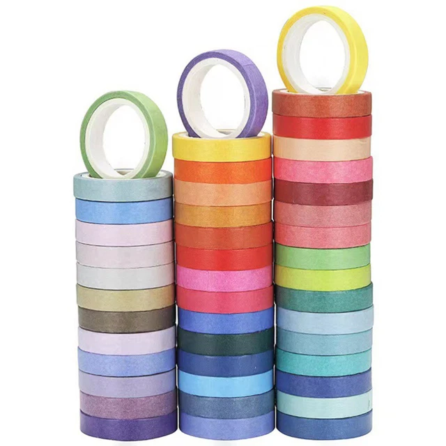 60 rotoli di nastri Washi colorati per i nastri regalo decorativi per il