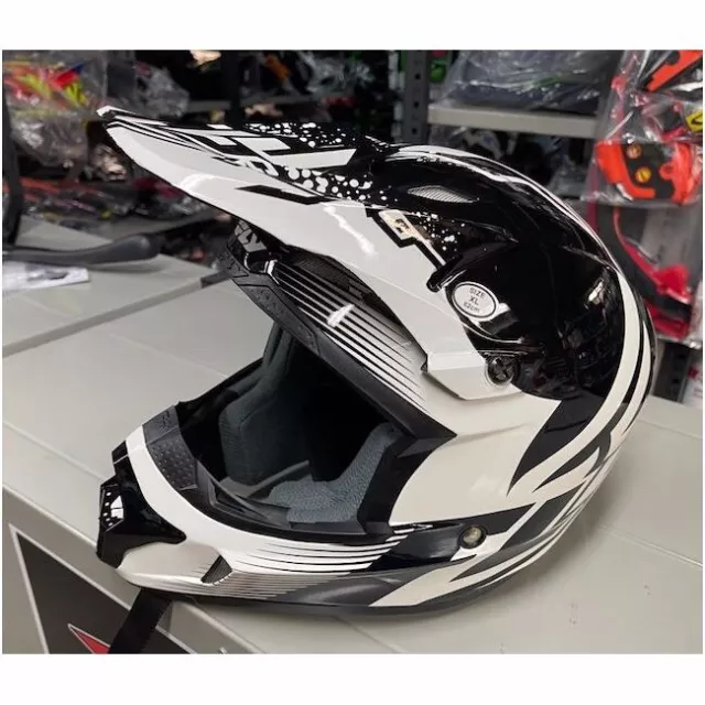 Casco Motocross Fly Racing Bianco tg xl