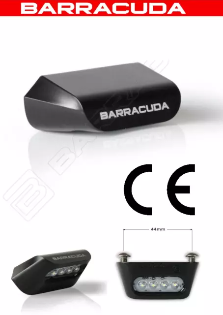 BARRACUDA luce targa a LED OMOLOGATA UNIVERSALE in ALLUMINIO KAWASAKI Z 900