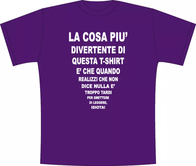 T-Shirt Maglietta  S - M - L - Xl  "La Cosa Piu' Divertente " Geek Funny Unisex