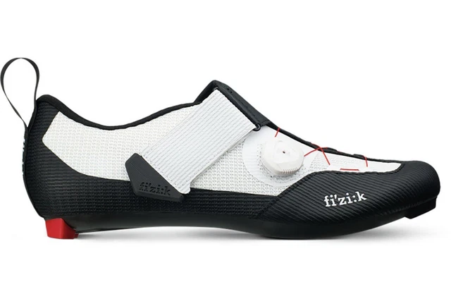 Fizik R3 Transiro Infinito White & Red - Triathlon Shoe - UK 10.5, EU45