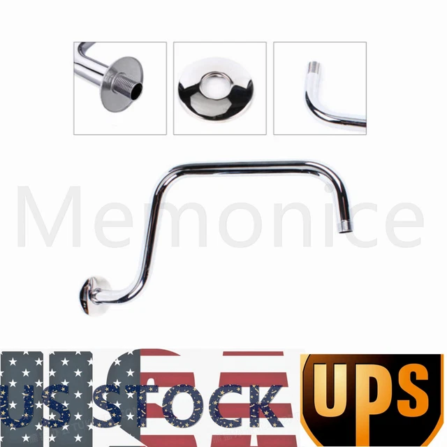 SHOWER HEAD EXTENSION Arm S Shaped Gooseneck Shower Extender Pipe Wall