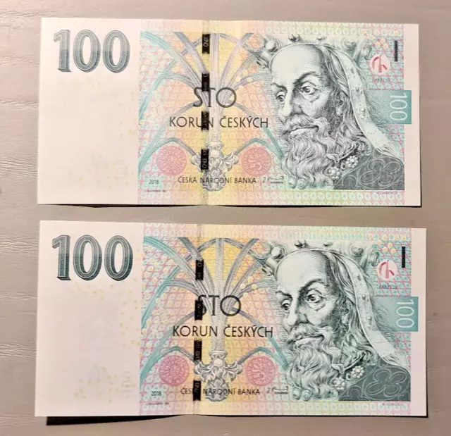 2x 100 kc 100kc 2018 czechoslovakia Czech Bohemia