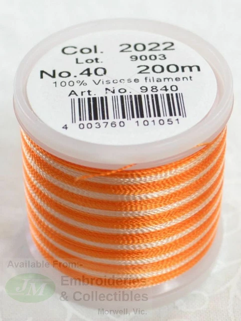 Rust Orange Color Maching Thread Code MADEIRA RAYON 40 Machine Embroidery Thread 200m OMBRE 2022 Orange Rust ...