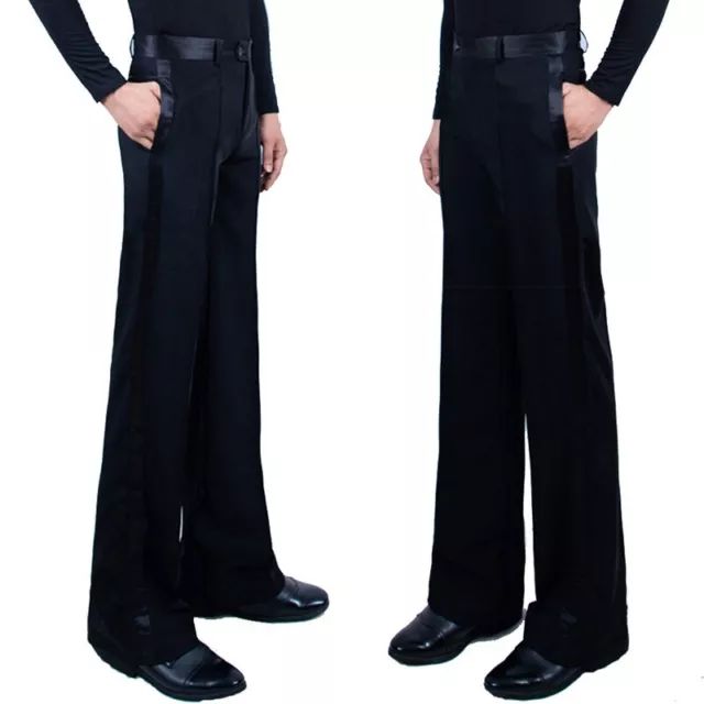 Pantaloni da ballo moderni da uomo da sala da ballo pantaloni sottili pratica salsa latina pantaloni lisci