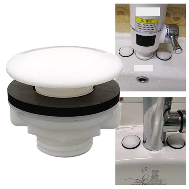 Lot De 10 Bouchons D'éviers Onestopdiy – 38 Mm (3,8 Cm), Plastique Blanc, Qualité Pro