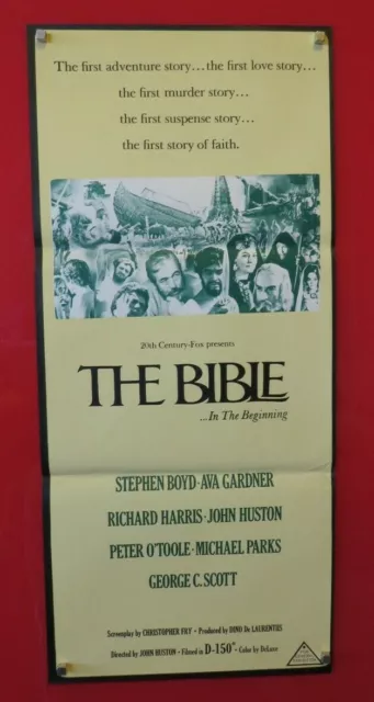 THE BIBLE ORIGINAL 1966 AUSTRALIAN DAYBILL CINEMA FILM POSTER Stephen ...