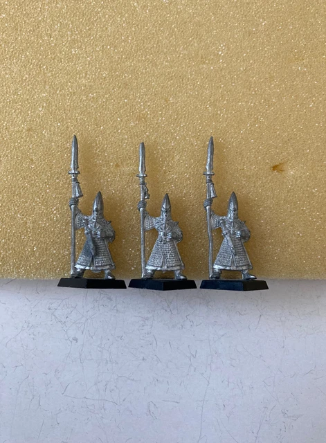 High Elf Spearmen x3 Elves Warhammer Fantasy Games Workshop Vintage Metal OOP