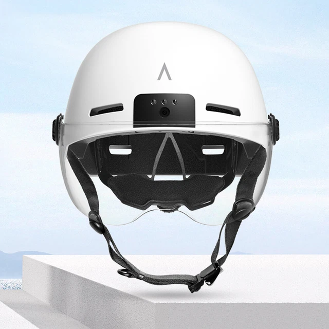 Helmet Action Camera 1080P@30FPS Sports Camera for Cycling Skiing (White)