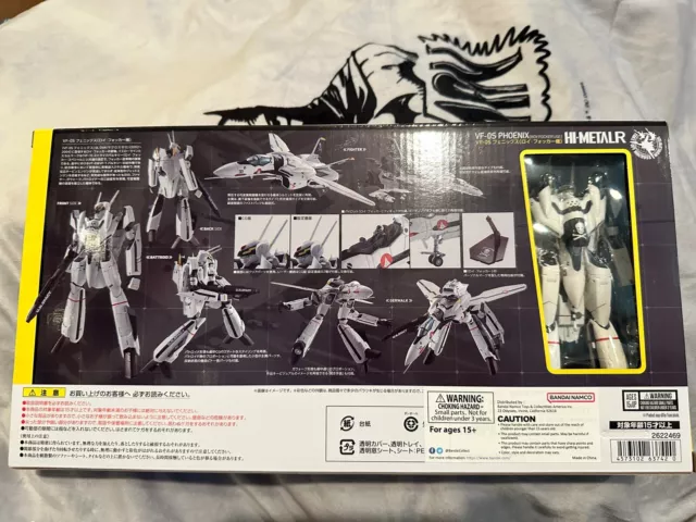 Brand New Bandai Macross Zero Hi-Metal R Roy Focker's VF-0S Phoenix USA Seller