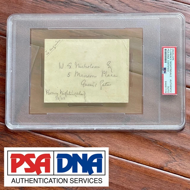 FLORENCE NIGHTINGALE * PSA/DNA * AUTOGRAPH Envelope SIGNED * To Red Cross Member