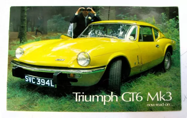 TRIUMPH GT6 Mk3 Car Sales Brochure 1973 #T917/7.73/ENG JH