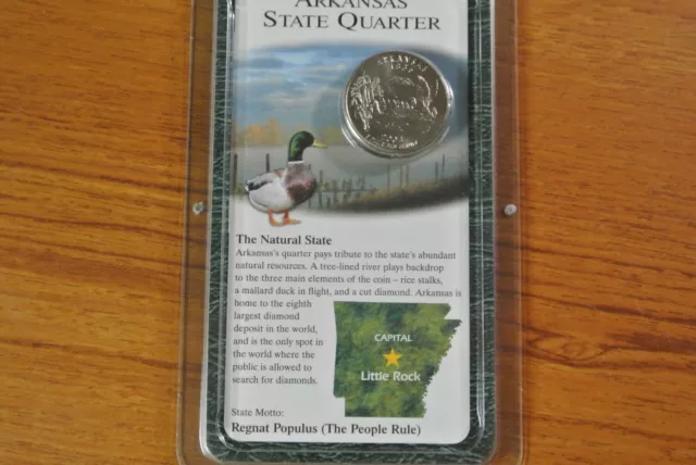 Littleton Coin  2003 ARKANSAS STATE Quarter FLAT PACKAGED W/ STATE FACTS