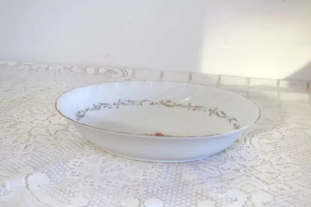FINE CHINA OF JAPAN ROYAL SWIRL MSI 10 3/8" Oval Serving Vegetable Bowl