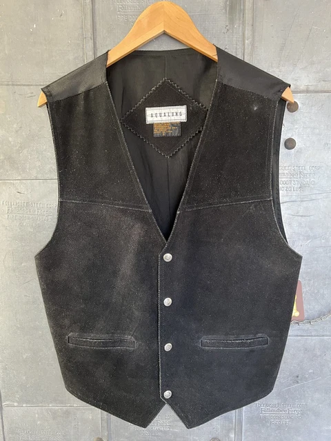 Vintage aqualung vest Large leather rayon lining vtg