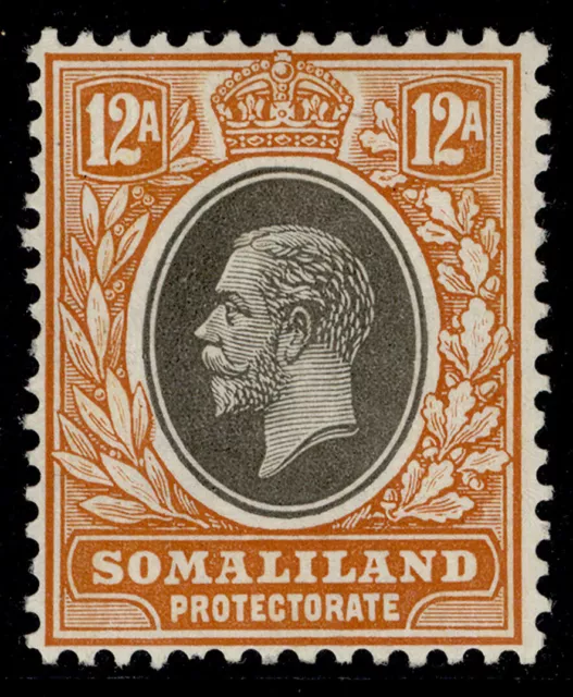 SOMALILAND PROTECTORATE GV SG81, 12a grey-black & orange-buff, M MINT.
