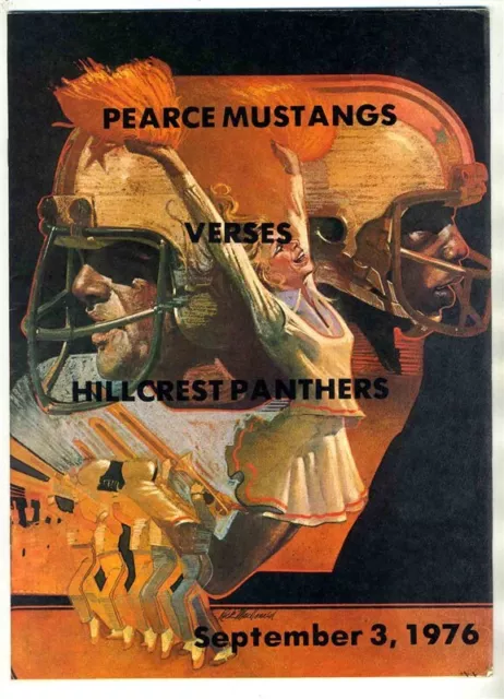 J J Pearce High School Richardson vs Hillcrest High School Football Program 1976