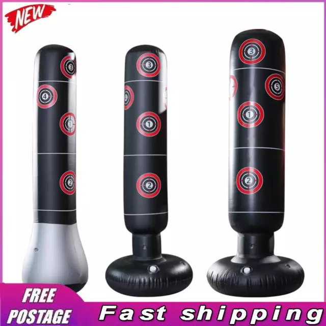 Inflatable Boxing Bag Practice Target Columns Kickboxing Bag for Kids and Adult