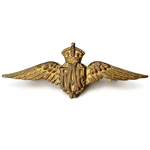 Original WW2 Royal Air Force RAF Wings Sweetheart Brooch Badge - 43mm