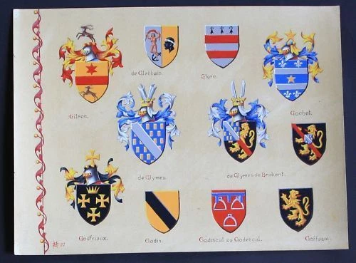 GILSON GLABBAIS GLORE Gochet Goffaux Godin Blason Wappen coat of arms