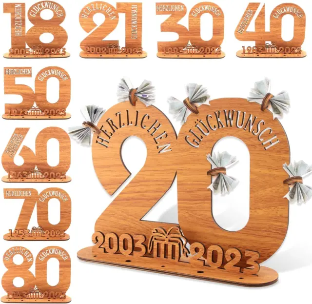 WDJLNZB 20 anni libro degli ospiti in legno, 20 compleanno idee 20