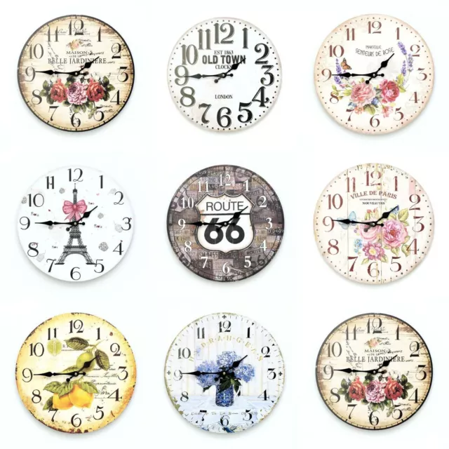 Horloge murale cuisine horloge quartz horloge décorative vintage rétro déco...