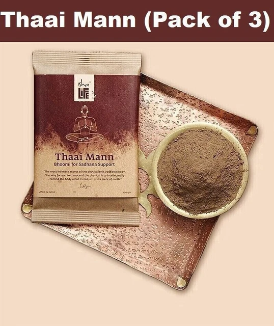 Thaai Mann - geweihtes Bhoomi für Sadhana Unterstützung je 100 g | 3er PACK |