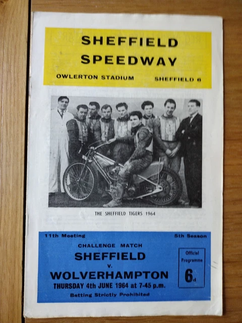 Sheffield vs Wolverhampton - Challenge - Speedway - 4 June 1964