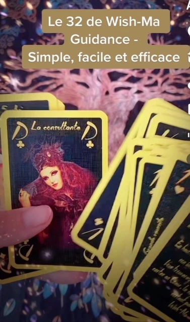 JEU CARTE DIVINATOIRE - TAROT ORACLE - CARTOMANCIE- Wishma Le jeu de 32 cartes