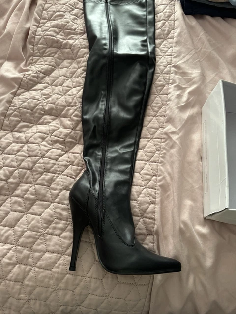 FAUX LEATHER THIGH High Kinky Sexy Dominatrix Clubbing Boots 30 00 faux-leather-thigh-high-kinky-sexy-dominatrix-clubbing-boots-30-00