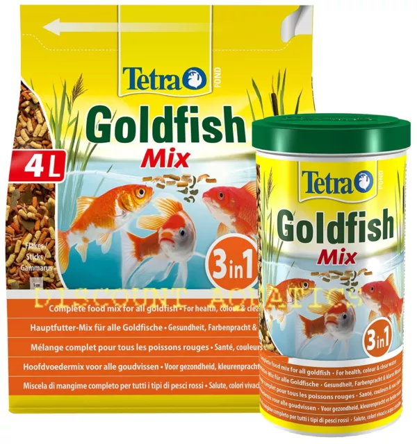 Tetra Pond Goldfish Mix 560G / 4L Complete Food Blend For Goldfish