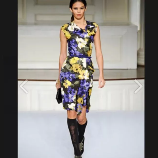 NWOT Oscar de la renta floral print belted dress