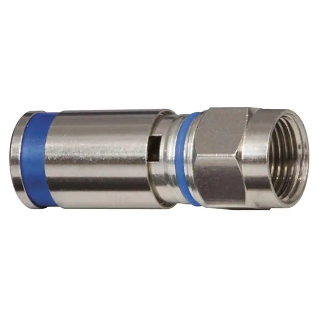 F Compression Connector RG6 for above Ground Outdoor Use - 10 Pack