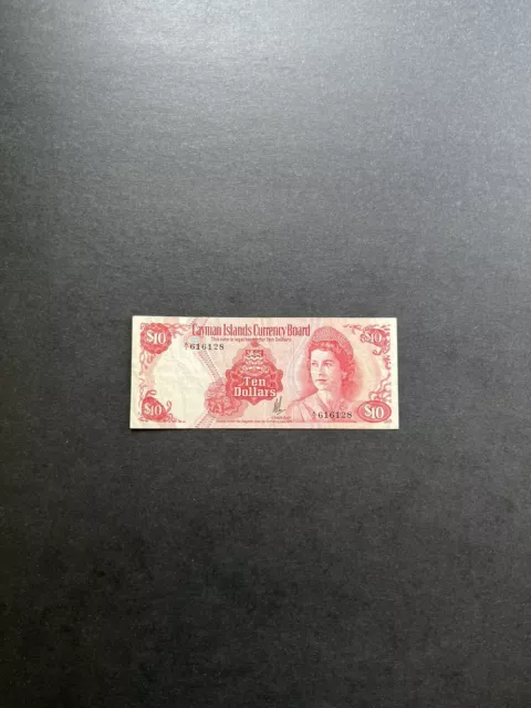 Cayman Island Banknote L 1974 10 Dollar #7a VF Circulated