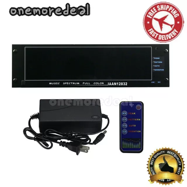 JAAN12832 3U Music Spectrum Display Full Color RGB Rhythm Light Sound Control