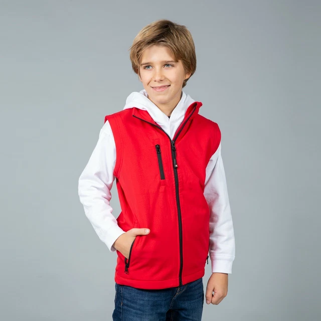 Gilet Bambino smanicato softshell impermeabile interno in pile JRC Tarvisio Boy