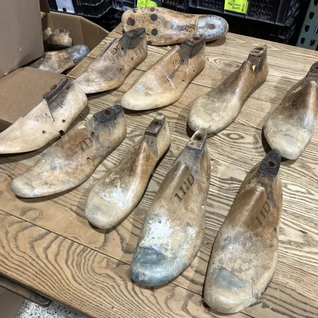 Lot Of 10 Random 1950s Shoe Lasts Molds  Milwaukee