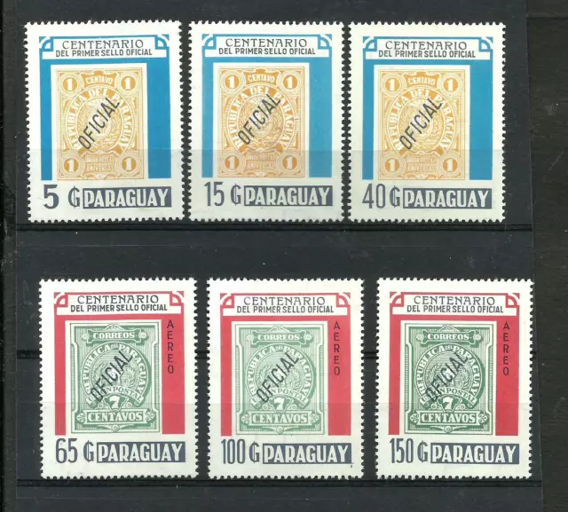 Paraguay Stamp On Stamp, Michel 4019/24 Complet Set Mnh