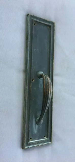 Grande poignée de porte industrielle antique en laiton bronze vintage matériel bancaire 180-19J