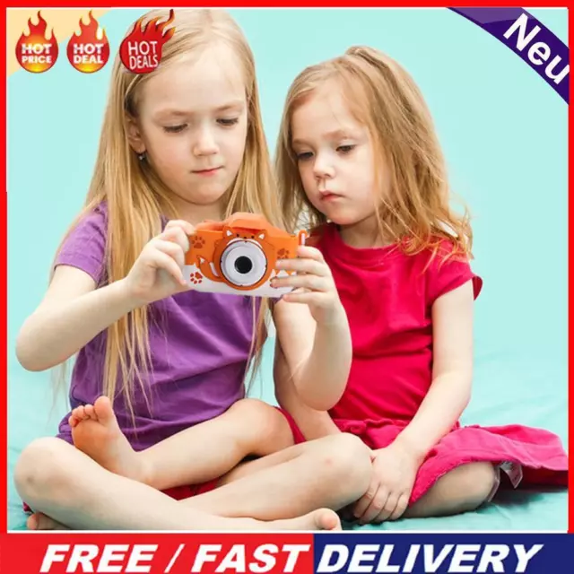 40MP Children Camera with Lanyard HD Children Digital Camera Toys (Orange+32G)