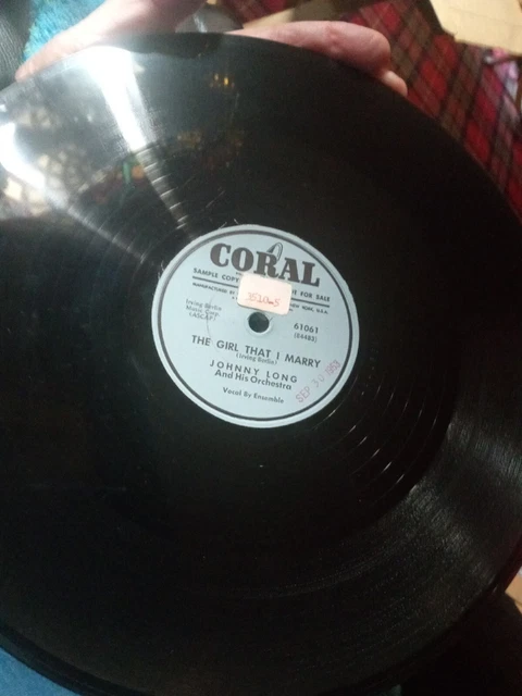 Coral 78 Record 61061/ Johnny Long/Accent On Youth/ The Girl That I Marry.