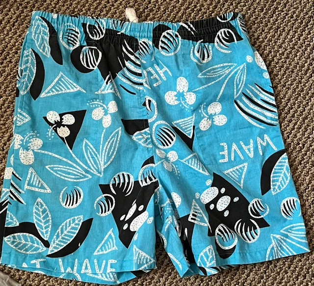 Vintage  SURF Casual Board Beach Ocean Blue Shorts Swim Trunks Sz M 80's 90's