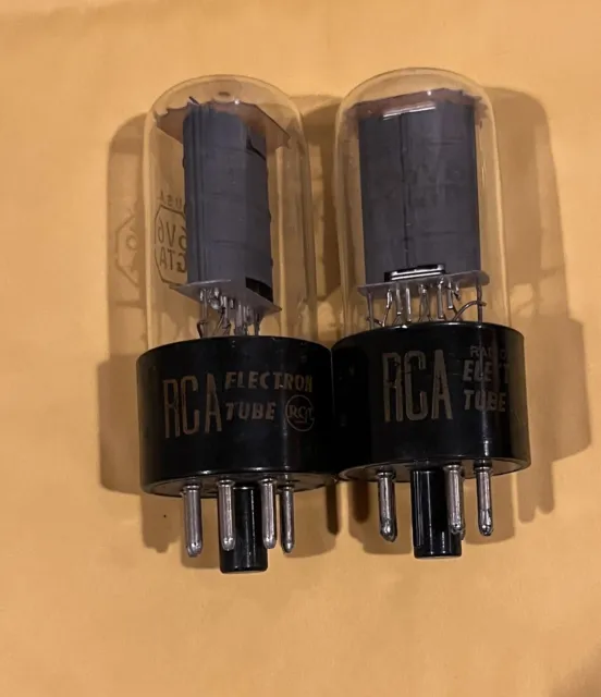 6V6GTA RCA Tubes Matched Pair TESTED