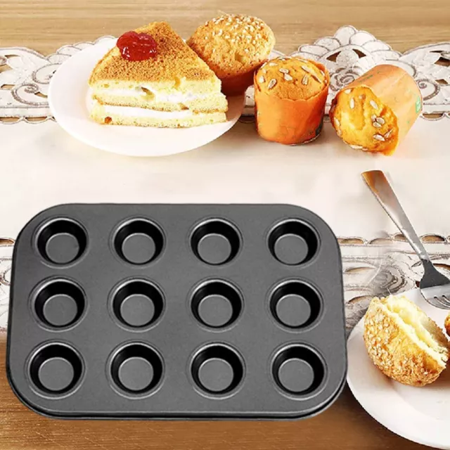 Carbon Steel Tart Tin Tray Nonstick Mince Pudding Pie Bakeware 61224 Holes