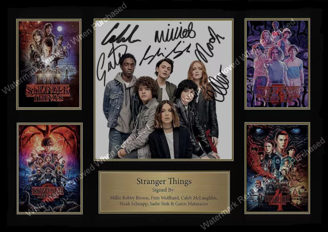 Stranger Things Cast Tv Show Signed Horror Series A4 Photo Print Memorabilia