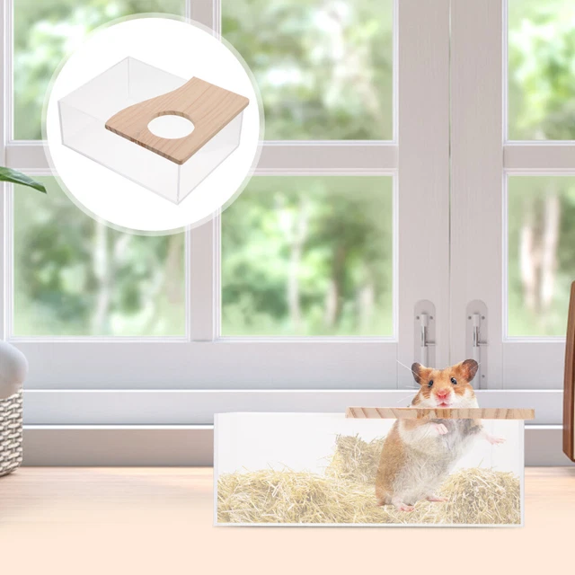 1 pieza caja de baño de arena contenedor de baño hámster baño mascotas pequeñas ducha