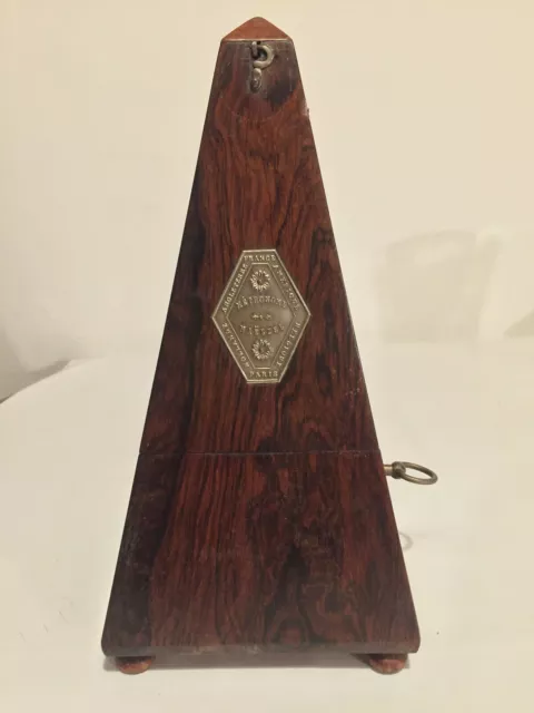 Antique French wooden Metronome Maelzel , Paris