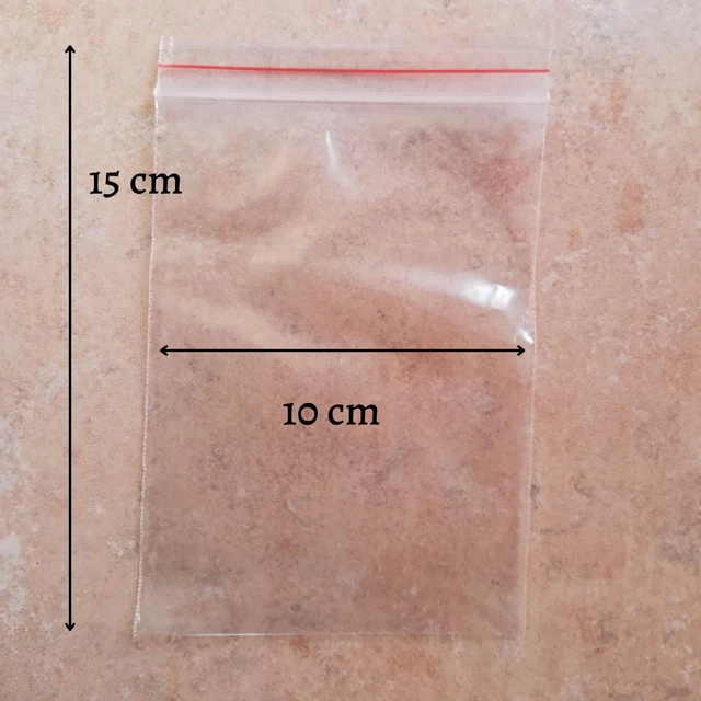 Sachet plastique refermable pour Bijoux Bonbons Perles Epices 15X10 cm