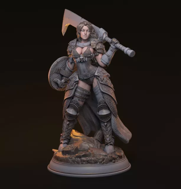 Guerrier Untrin Miniature Femelle Fighter Figurine pour dessus de Table De D&D5e